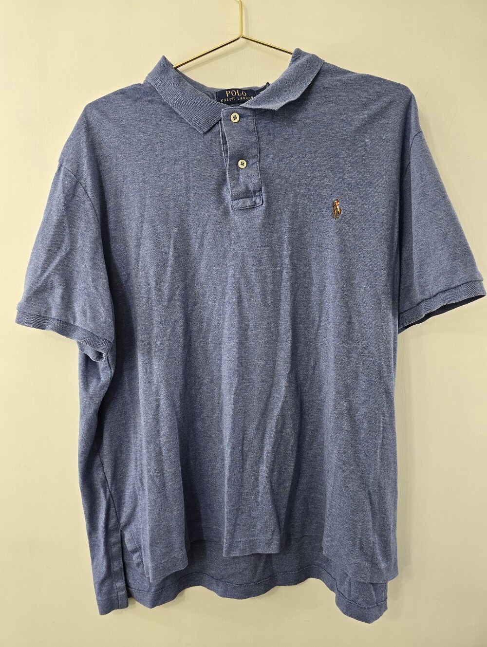 Polo Ralph Lauren Pima Cotton Soft Touch Short Sleeve Polo Shirt Embroidered XL